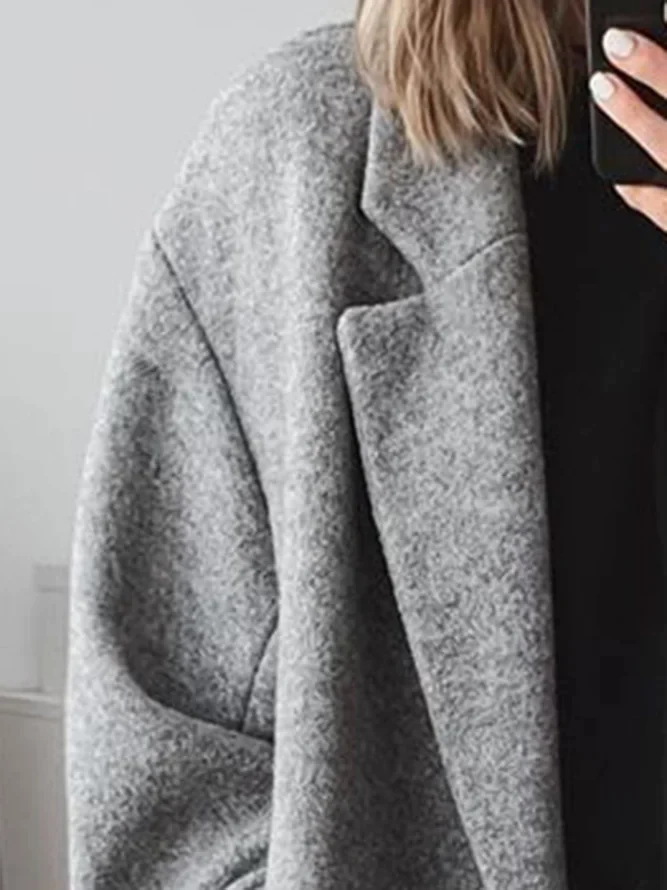 Solveig | Elegant Lang Frakke Med Revers