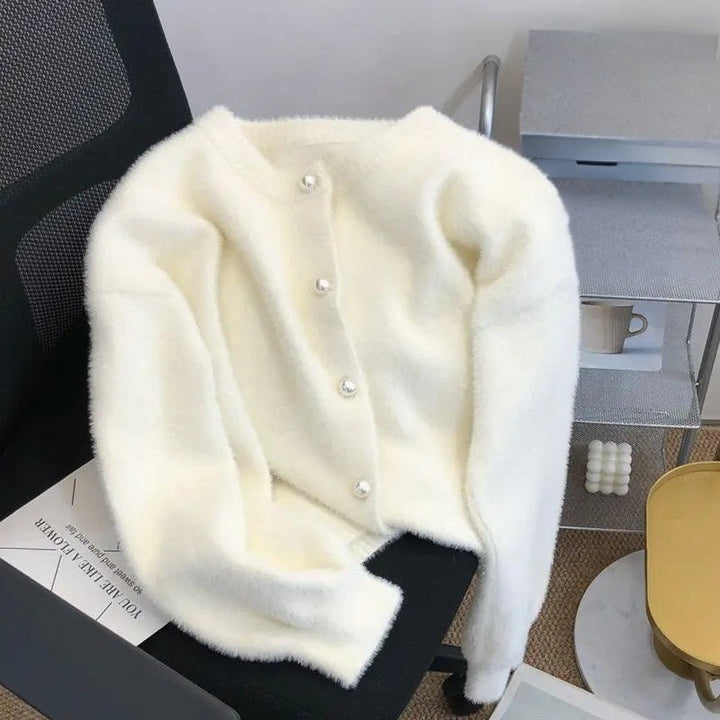 Liv | Blød Strikcardigan Med Perleknapper