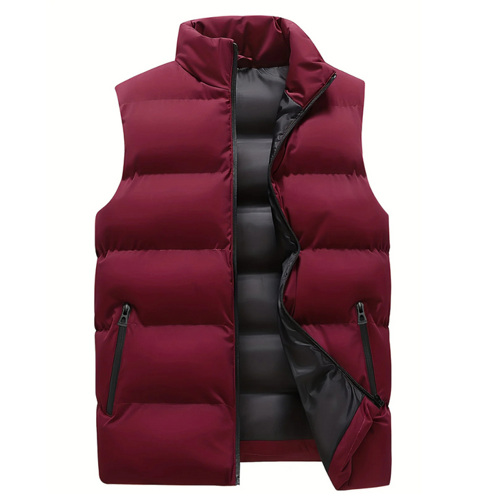 Alexander | Quiltet Puffer Vest Med Lynlås Og Høj Krave