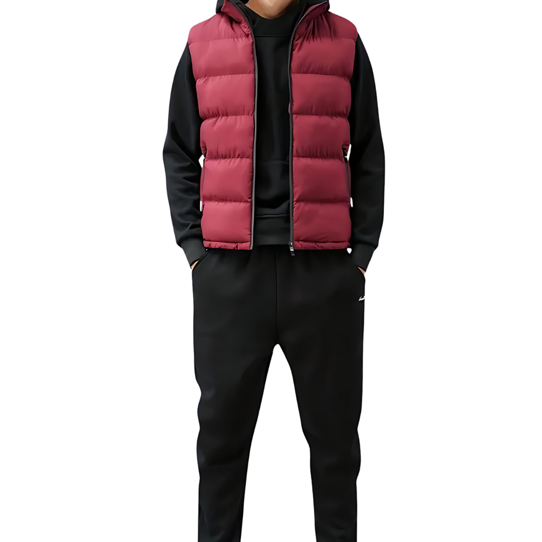 Alexander | Quiltet Puffer Vest Med Lynlås Og Høj Krave