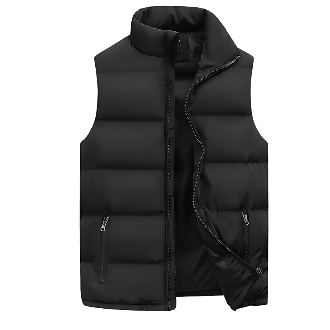 Alexander | Quiltet Puffer Vest Med Lynlås Og Høj Krave