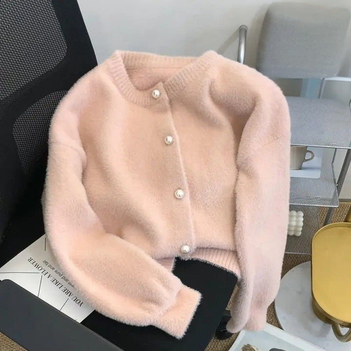 Liv | Blød Strikcardigan Med Perleknapper