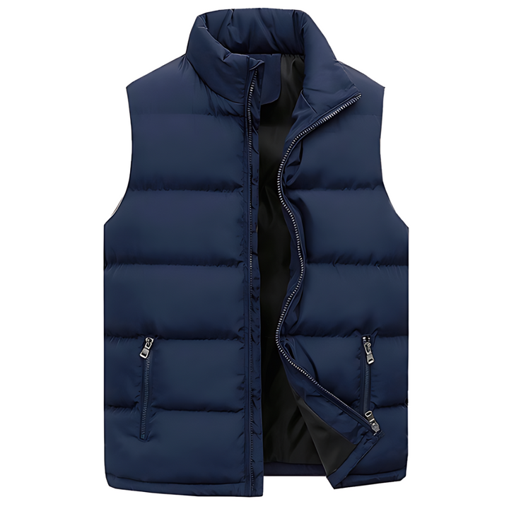 Alexander | Quiltet Puffer Vest Med Lynlås Og Høj Krave