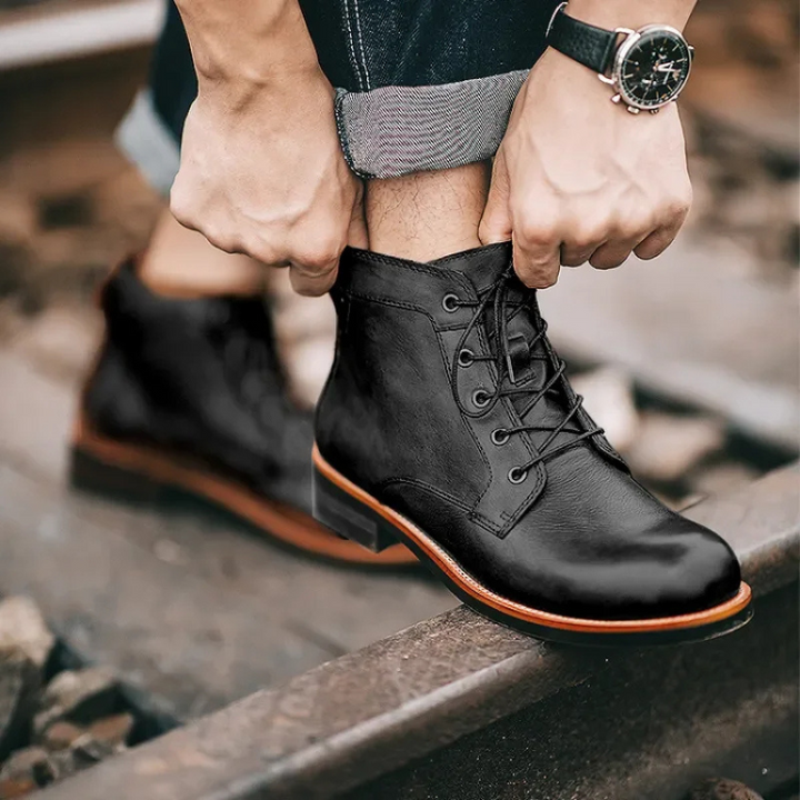 Oliver | Klassiske Snørestøvler Med Rund Tå