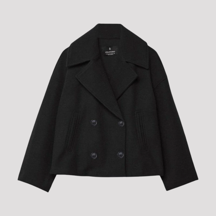 Freja | Elegant Dobbelttradet Peacoat Med Revers