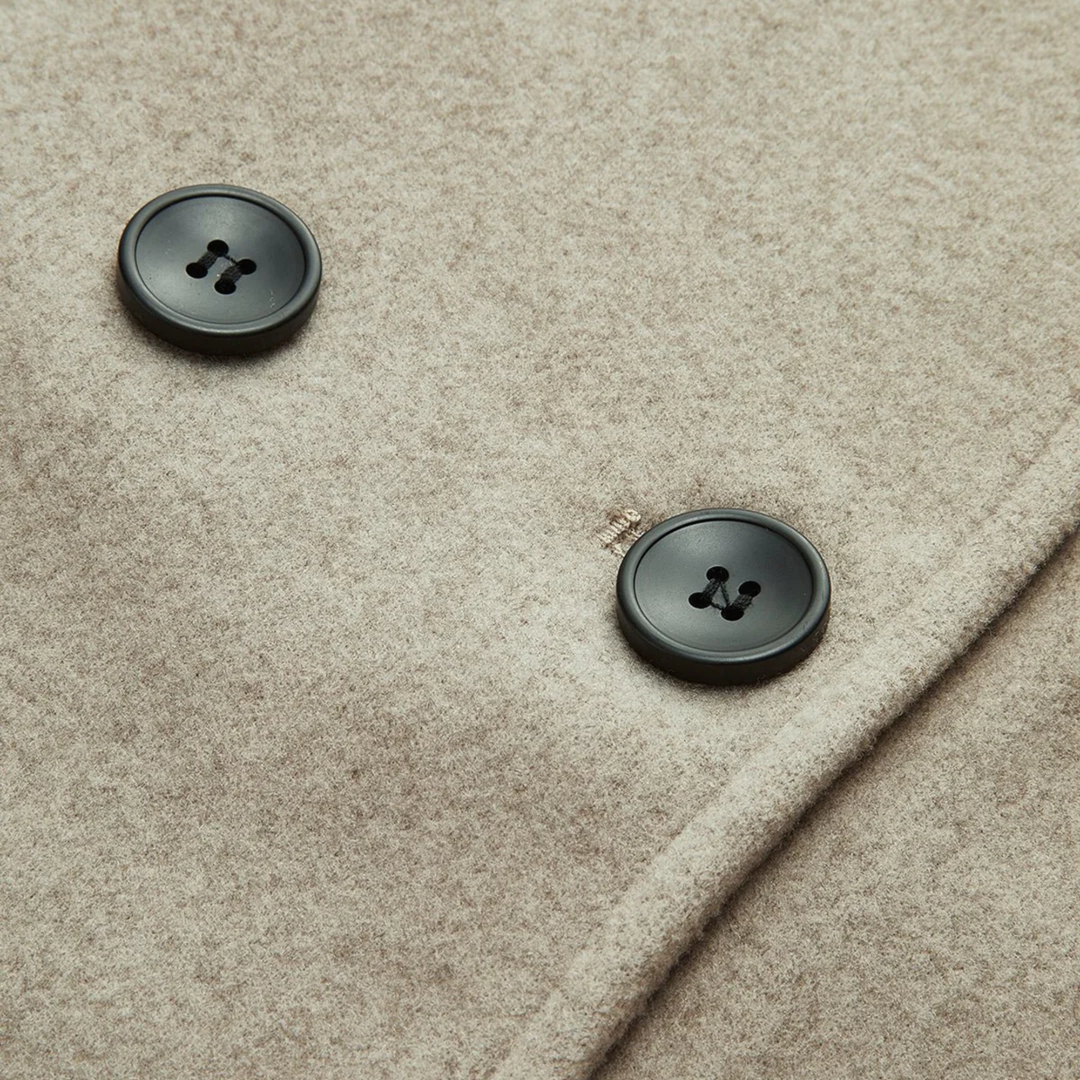 Sofie | Elegant Dobbelttradet Peacoat Med Ståkrave