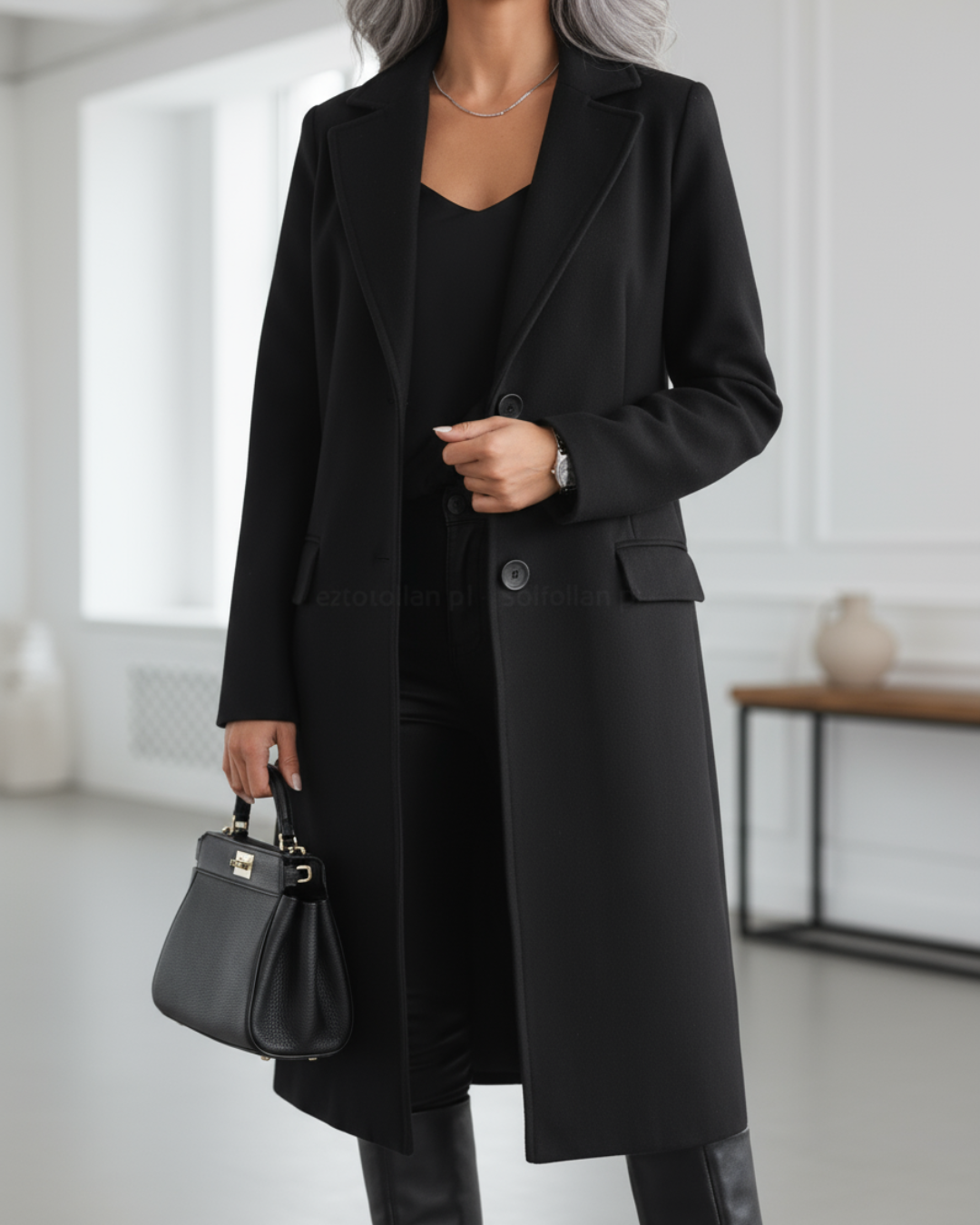 Camille | Elegant Lang Frakke Med Revers