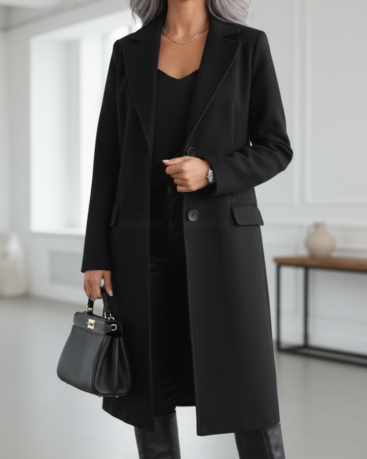 Camille | Elegant Lang Frakke Med Revers