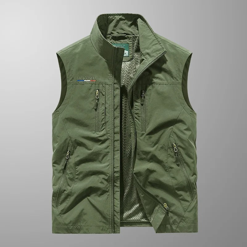 Frederik | Utility Vest Med Lynlås Og Flere Lommer