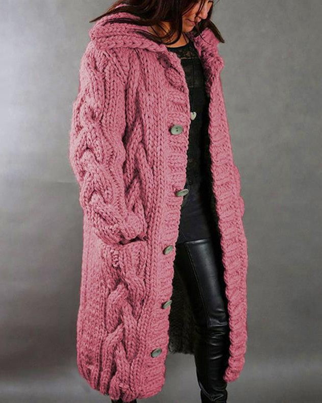 Kirstine | Elegant Strikket Cardigan Med Kabelmønster