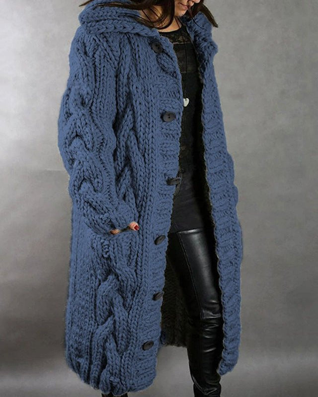 Kirstine | Elegant Strikket Cardigan Med Kabelmønster