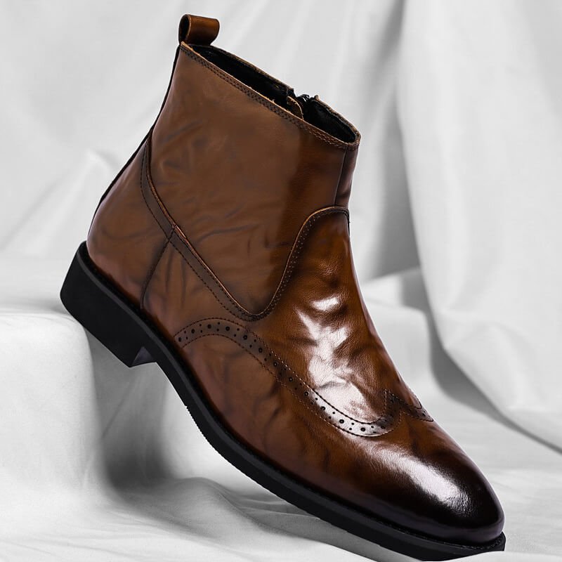 Emil | Klassiske Ankelstøvler Med Brogue Detaljer
