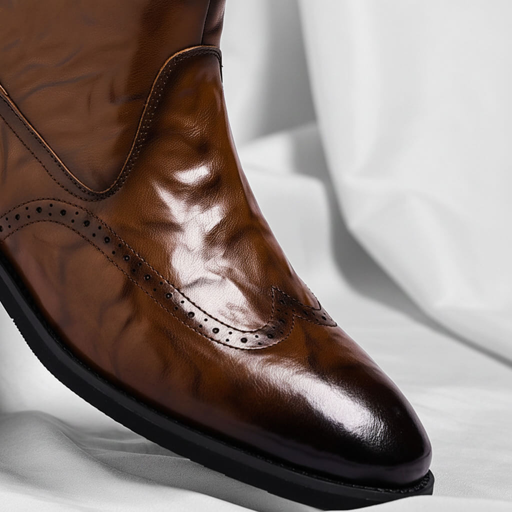 Emil | Klassiske Ankelstøvler Med Brogue Detaljer