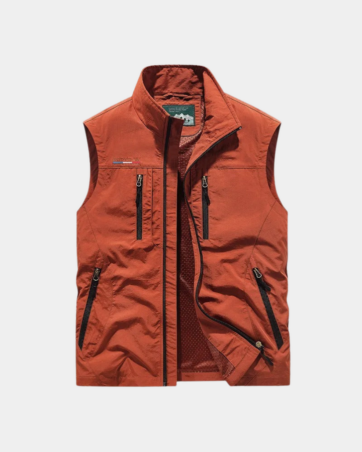 Frederik | Utility Vest Med Lynlås Og Flere Lommer