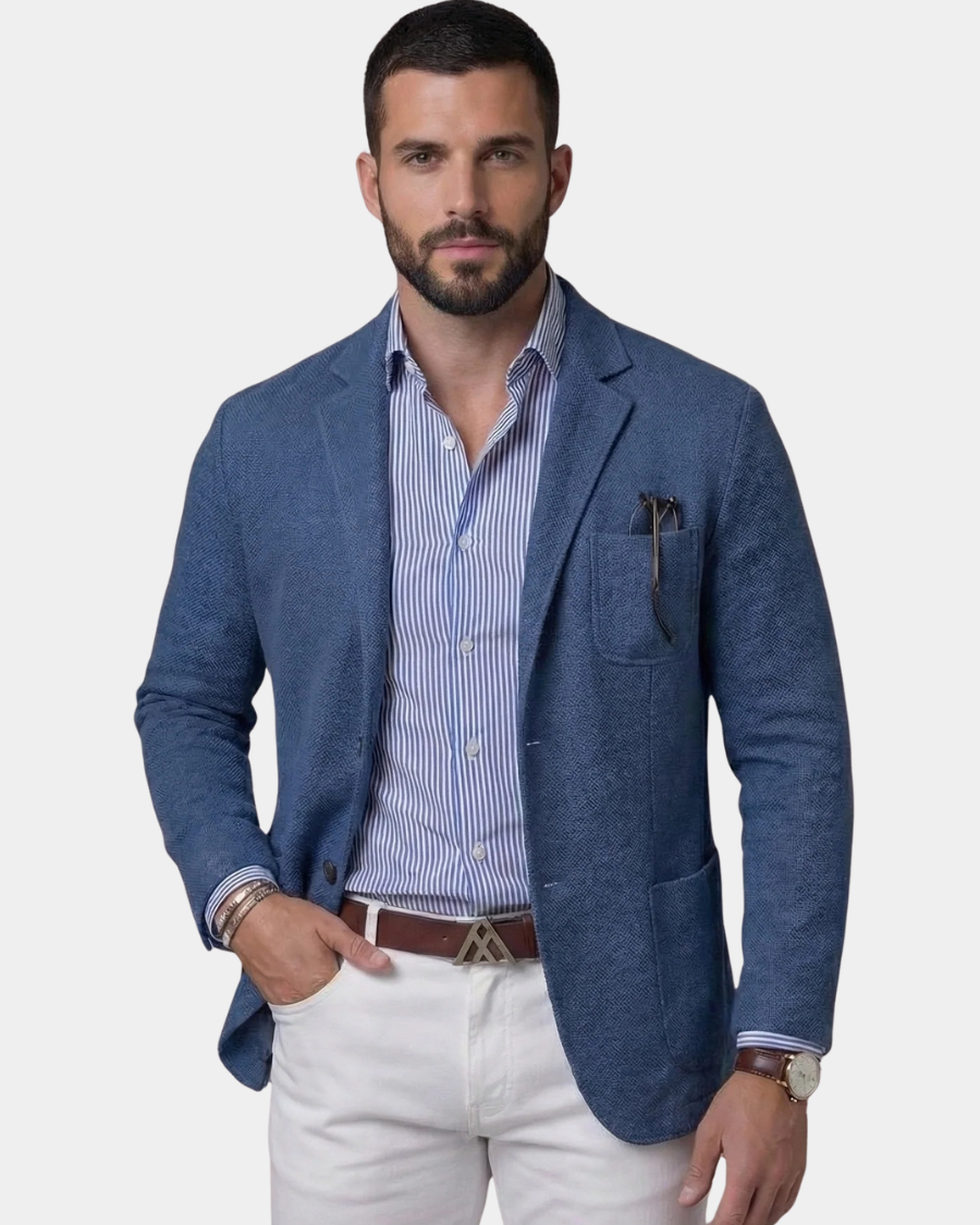 Viktor | Elegant Blazer Med Revers Og Brystlomme