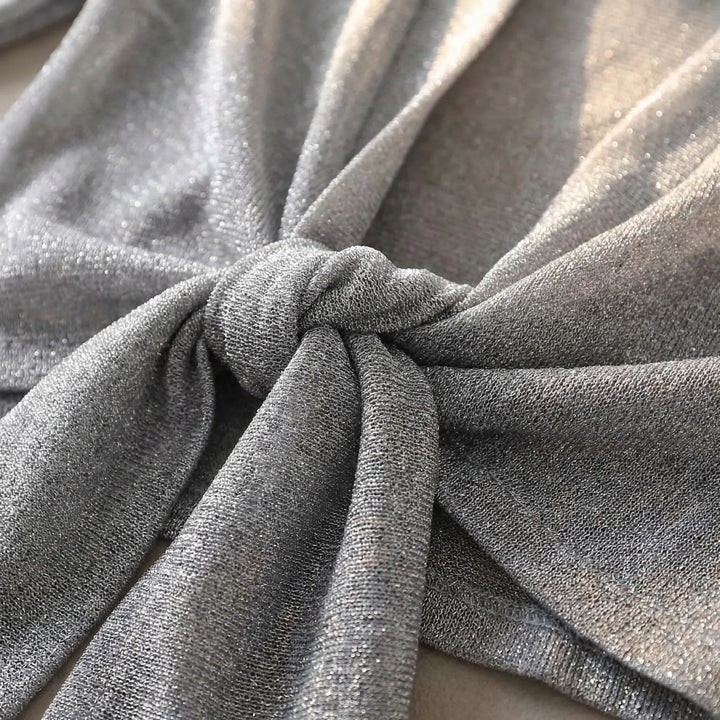 Katrine | Elegant Kort Cardigan Med Bindebånd