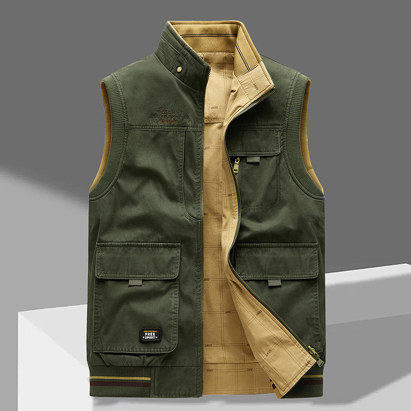 Mads | Cargo Vest Med Lynlås Og Flere Lommer