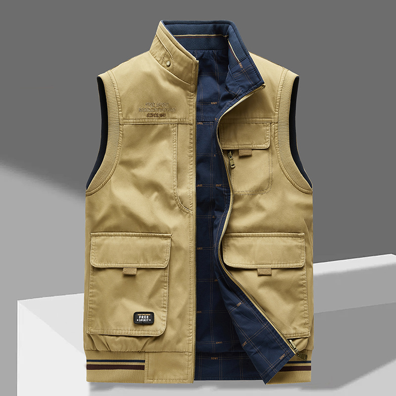 Mads | Cargo Vest Med Lynlås Og Flere Lommer