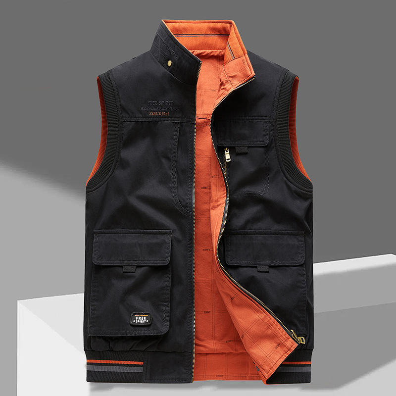 Mads | Cargo Vest Med Lynlås Og Flere Lommer