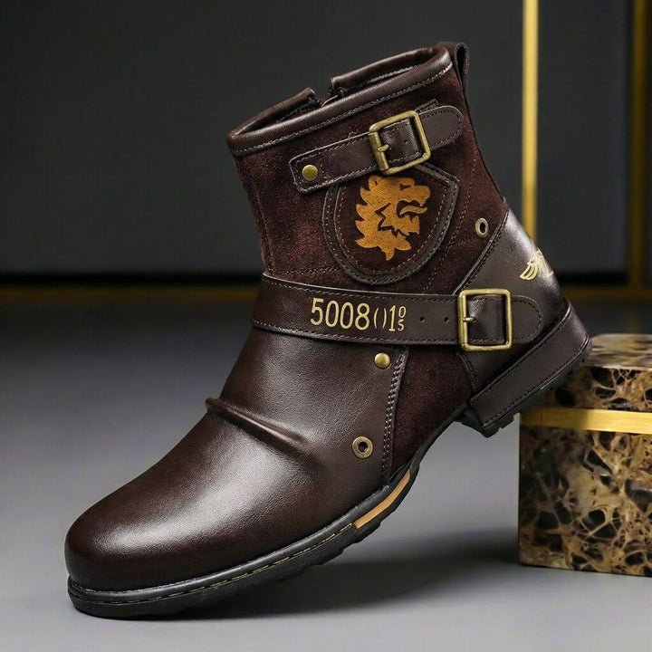 Rasmus | Herre Ankle Boots Med Spænder Og Dekorative Detaljer