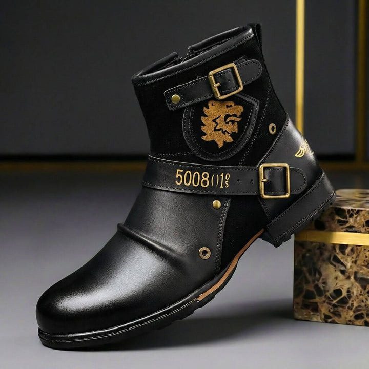 Rasmus | Herre Ankle Boots Med Spænder Og Dekorative Detaljer