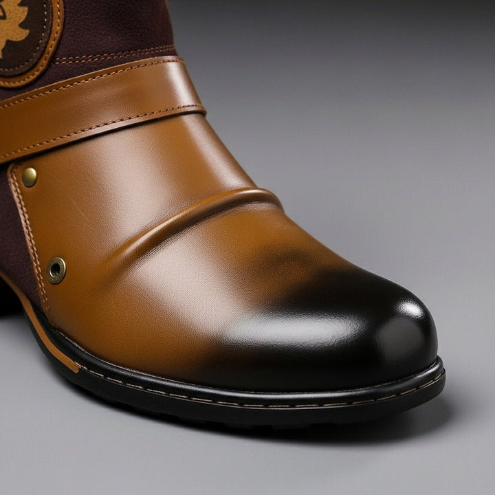 Rasmus | Herre Ankle Boots Med Spænder Og Dekorative Detaljer