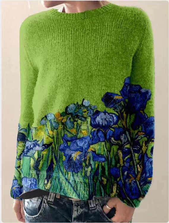 Sofia - Stylish women's jumper with beautiful 3D floral print`