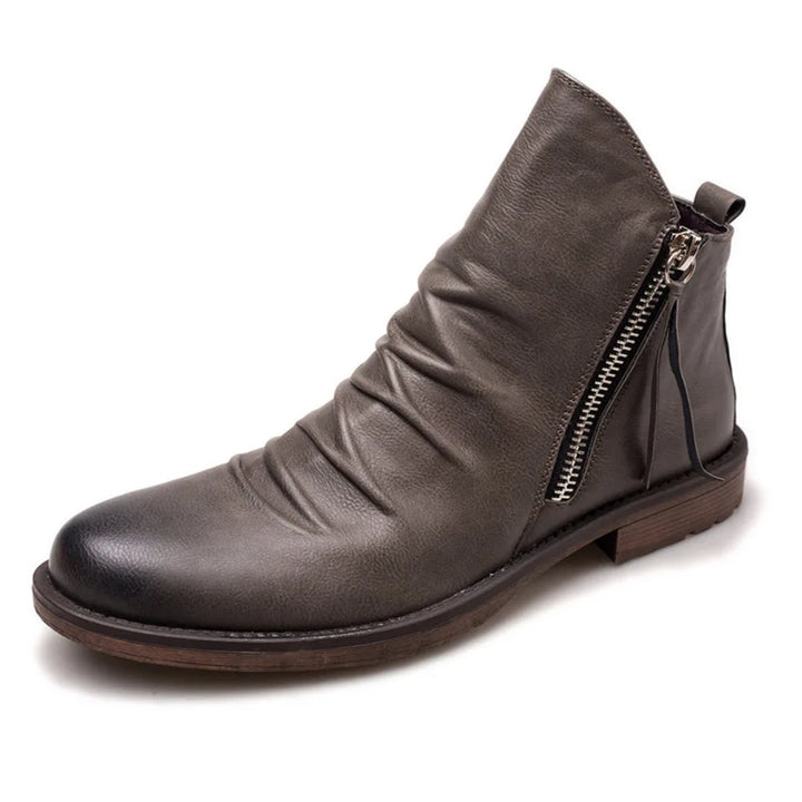 Kasper | Herre Ankle Boots Med Lynlåslukning Og Slouch Skaft