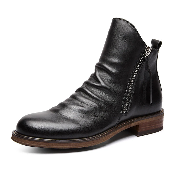 Kasper | Herre Ankle Boots Med Lynlåslukning Og Slouch Skaft