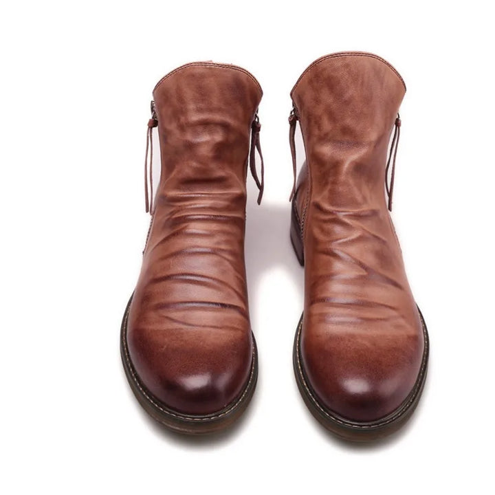 Kasper | Herre Ankle Boots Med Lynlåslukning Og Slouch Skaft