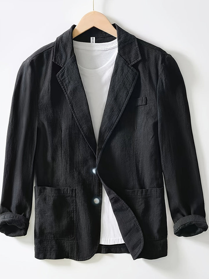 Frederik | Afslappet Blazer Med Revers Og Påsatte Lommer
