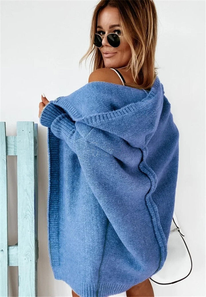 Selma | Strikket Cardigan Med Hætte