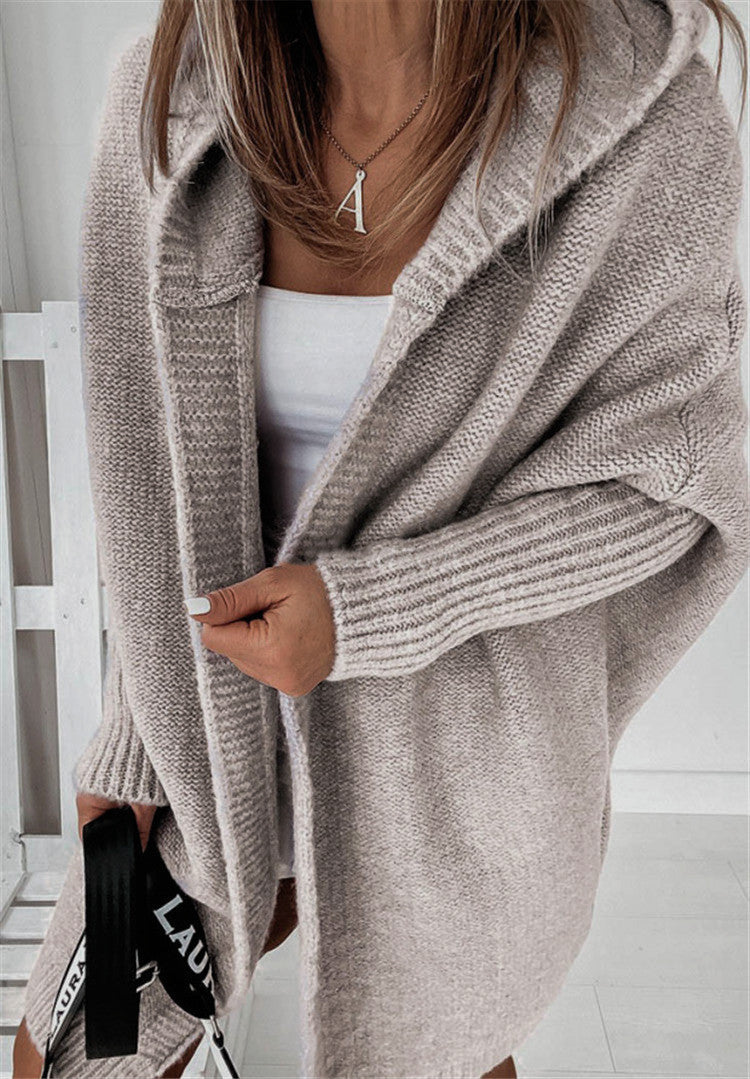 Selma | Strikket Cardigan Med Hætte