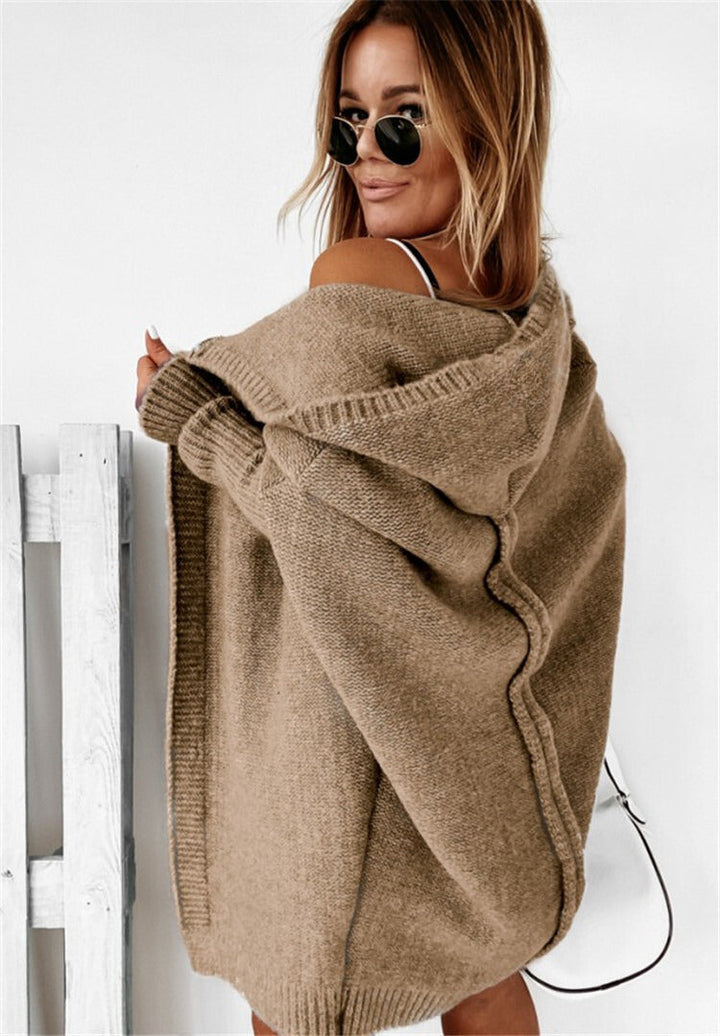 Selma | Strikket Cardigan Med Hætte