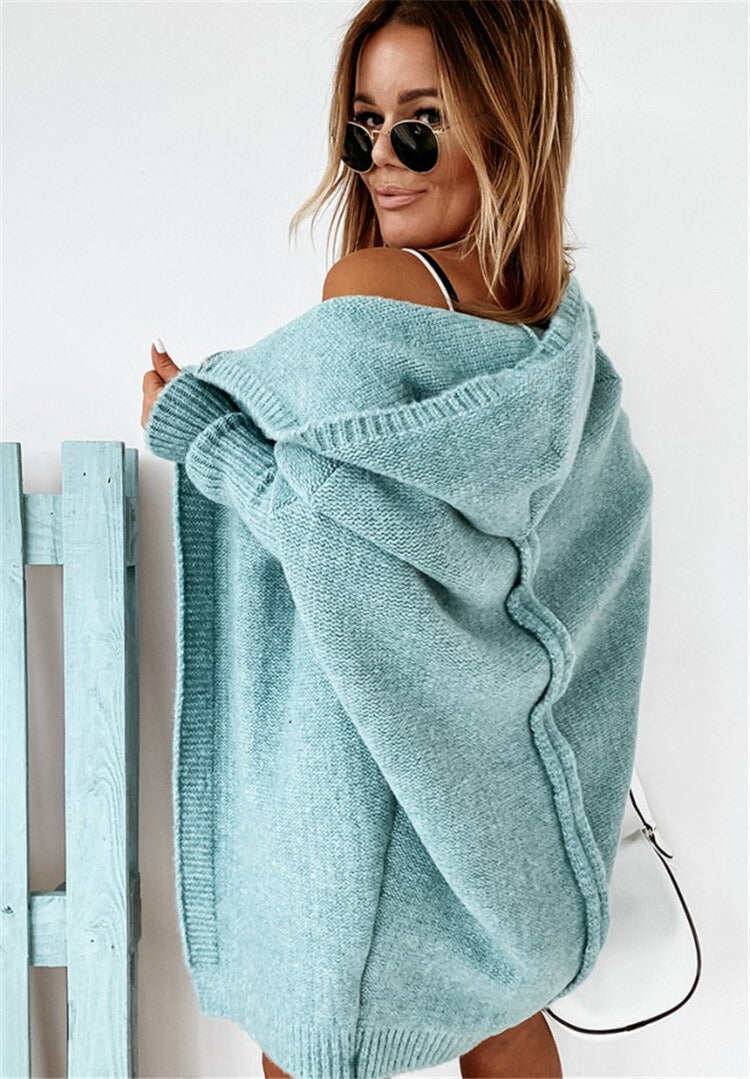 Selma | Strikket Cardigan Med Hætte