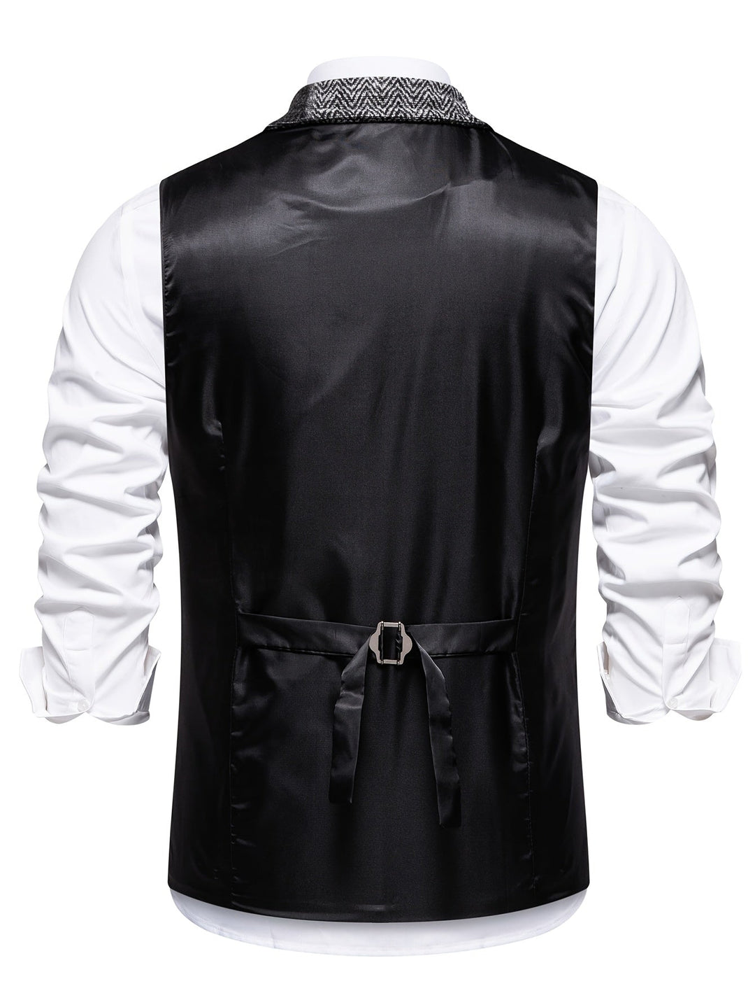 Morten | Patchwork Vest Med Revers Og Knaplukning