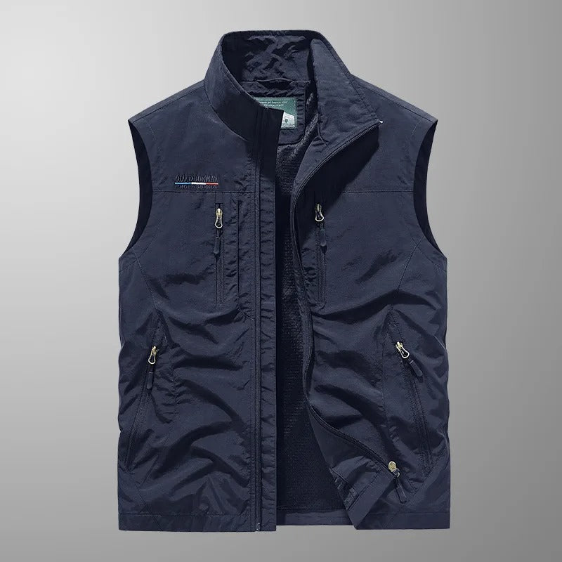 Frederik | Utility Vest Med Lynlås Og Flere Lommer