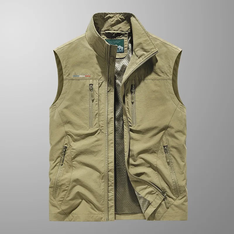 Frederik | Utility Vest Med Lynlås Og Flere Lommer