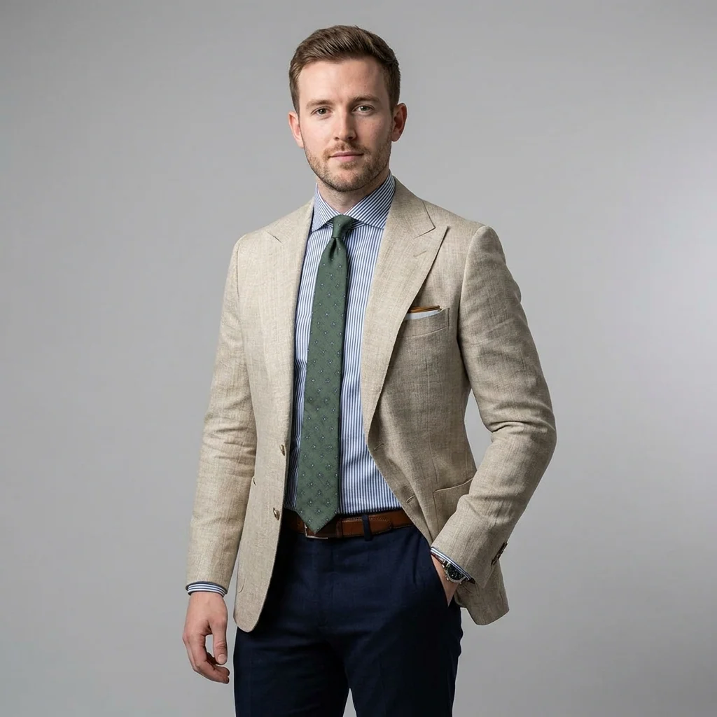 Nikolaj | Herreblazer Med Revers Brystlomme Og Knaplukning