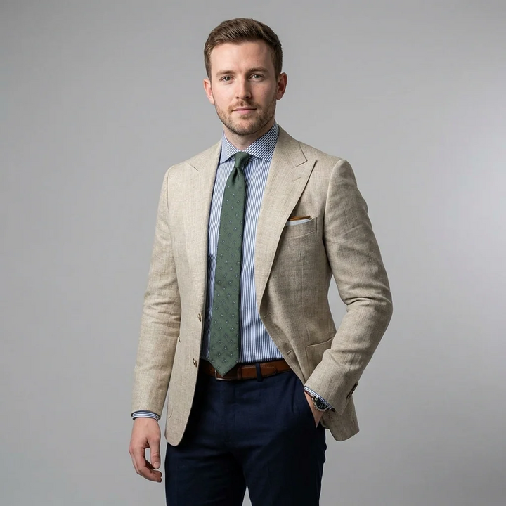 Nikolaj | Herreblazer Med Revers Brystlomme Og Knaplukning