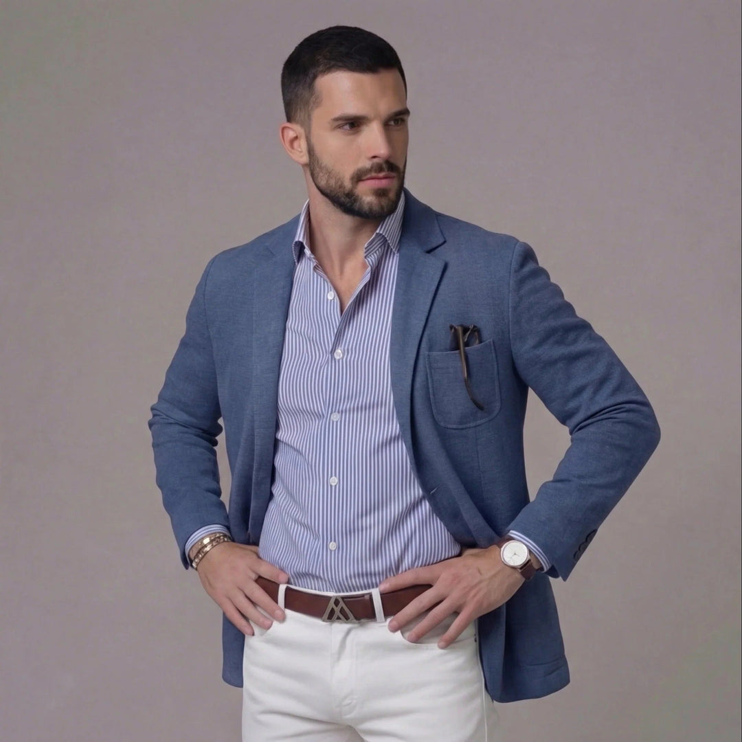 Viktor | Elegant Blazer Med Revers Og Brystlomme