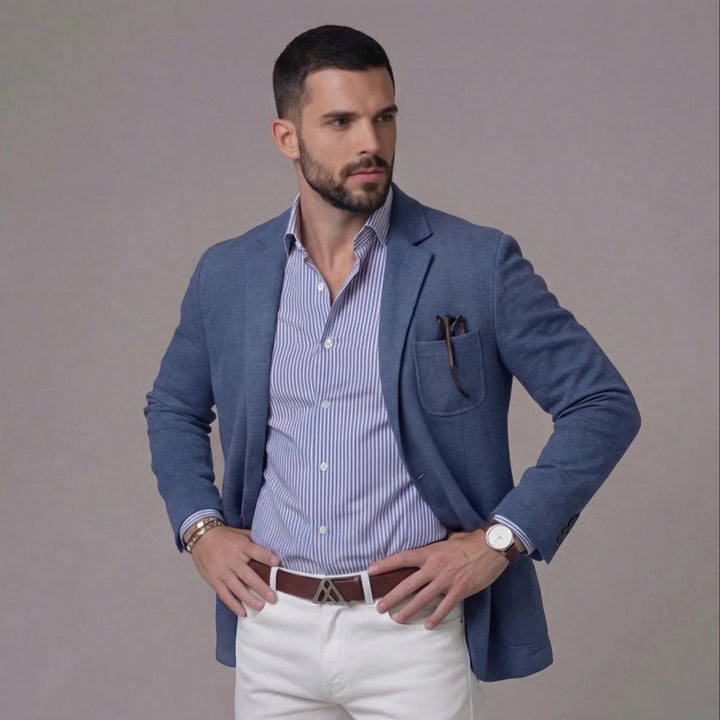 Viktor | Elegant Blazer Med Revers Og Brystlomme