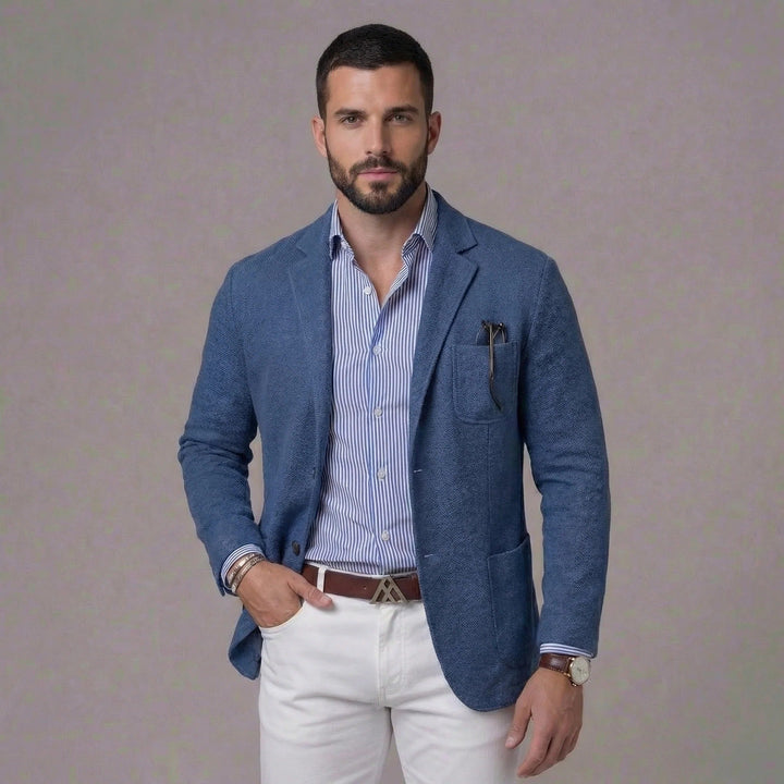 Viktor | Elegant Blazer Med Revers Og Brystlomme