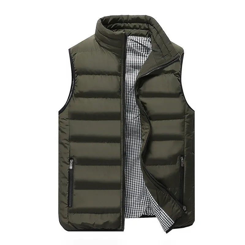 Alexander | Quiltet Puffer Vest Med Lynlås Og Høj Krave