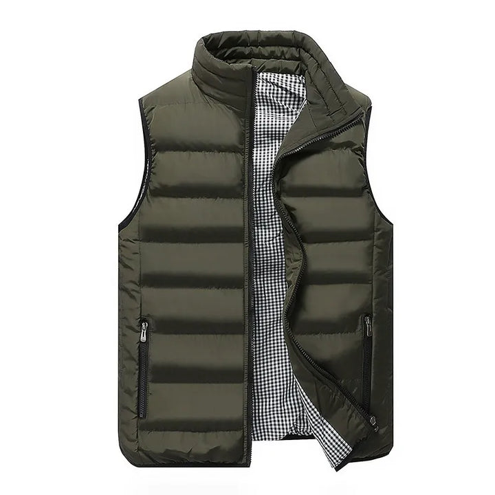 Alexander | Quiltet Puffer Vest Med Lynlås Og Høj Krave