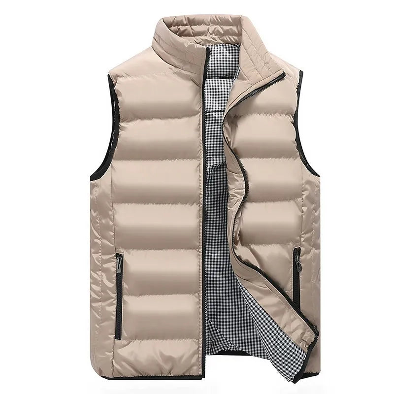 Alexander | Quiltet Puffer Vest Med Lynlås Og Høj Krave