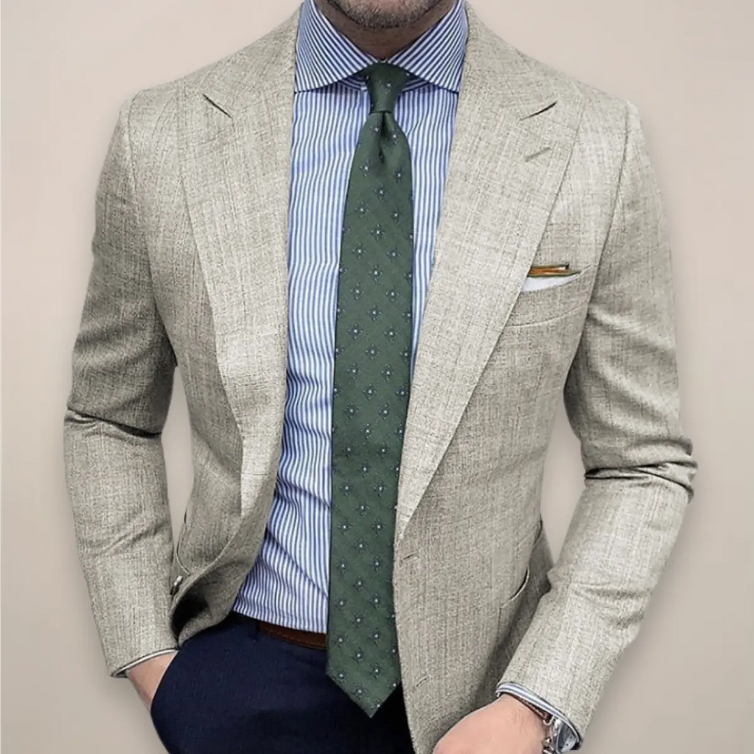 Nikolaj | Herreblazer Med Revers Brystlomme Og Knaplukning