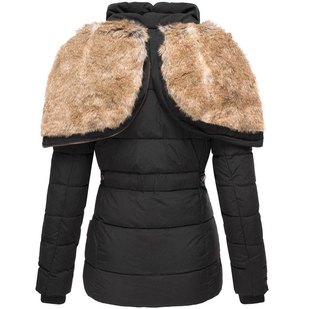 Tove | Elegant Vatteret Parka Med Pelskant