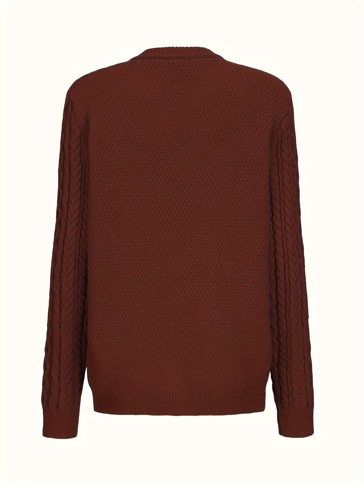 Katrine | Elegant Kabelstrikket Cardigan Med Knapper