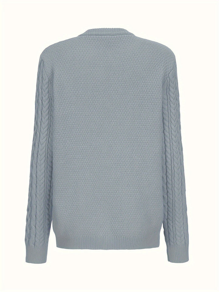 Katrine | Elegant Kabelstrikket Cardigan Med Knapper